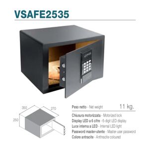 Vitrifrigo VSAFE2535 - Cassaforte elettronica con apertura frontale, chiusura motorizzata, display L