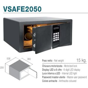 Vitrifrigo VSAFE2050 - Cassaforte elettronica con apertura frontale, chiusura motorizzata, display L