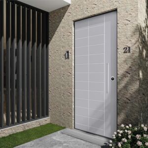 Yale Porta blindata  Motorizzata grigio/grigio L 80 x H 210 cm apertura sinistra