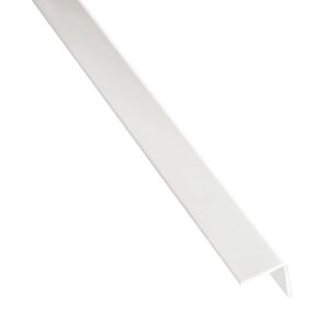 STANDERS Profilo angolare simmetrico  in pvc tinta unita bianco opaco L2.6m L52xSp2xH52 mm