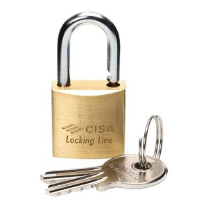 CISA Lucchetto con chiave  Locking Line in ottone ansa H 11.3 x L 9.6 x Ø 3.5 mm