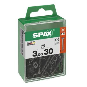 SPAX Vite   testa svasata in acciaio L 30 x Ø 3,5 mm, 75 pezzi