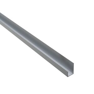 STANDERS Profilo angolare asimmetrico  in alluminio anodizzato argento opaco L1m L20xSp1xH35 mm