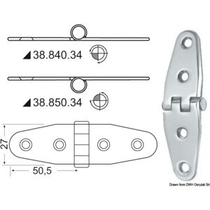 Osculati Cerniera 2 mm Cerniera inox rovesciata