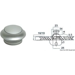 Osculati Pomello con ghiera in ottone cromo perla Pomello ot.cr.sat. mm 16