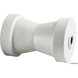 Osculati Rullo singolo reggichiglia 130 mm. ⌀ 80 mm. bianco con foro da Ø 16 mm.