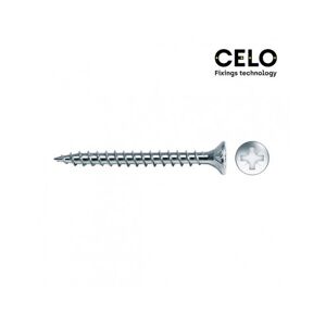 Celo Fixings Technology 200 Viti 4x30 Svasate Per Legno Pozidriv Pz2 In Acciaio Zincato Velox