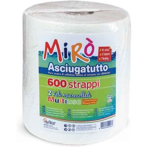 Astor Maxi Rotolo Mirò Asciugatutto In Cellulosa Microcollata 2 Veli 600 Strappi