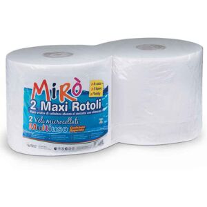 Astor 2 Bobine Mirò Maxi Rotoli Di Carta In Pura Cellulosa Microcollata A 2 Veli