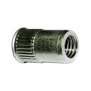 Rivit INSERTI  FILETTATI FUSTO CILINDRICO 6mm 0,5-2,5mm M4 500PEZZI INOX A2 TESTA RIDOTTA