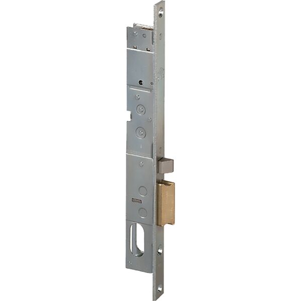 cisa 114020181 serratura elettrica da infilare per montanti alluminio per articolo 14020 14021 e18 dx -front.mm 16 scrocco autobl. - 114020181