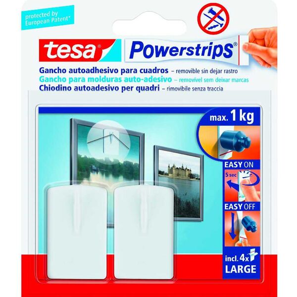 tesa 58031-00021-01 powerstrips 2 ganci autoa Ø per quadri confezioni 12 - 58031-00021-01