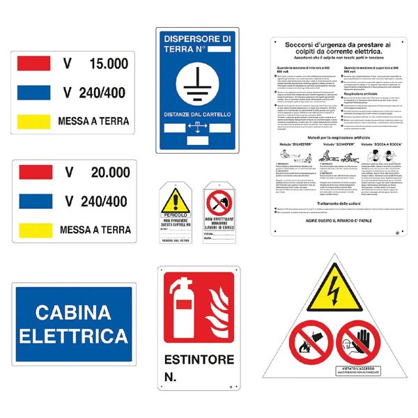 nuova algis kit cabina elettrica 15000/2000 v in pvc 8 pezzi