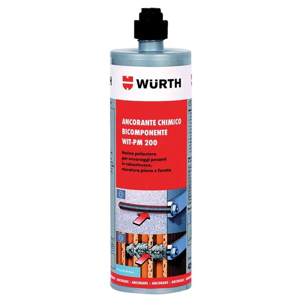 wurth ancorante chimico poliestere  wit-pm 200 420 ml per carichi pesanti