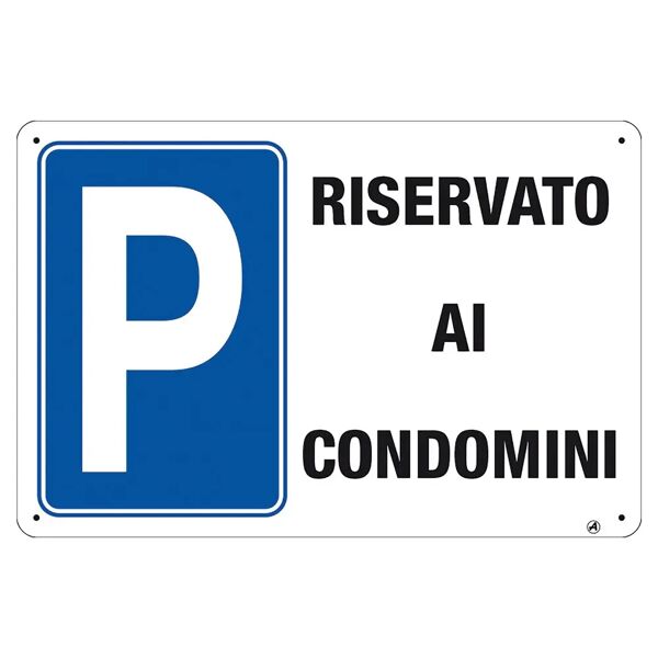 nuova algis cartello parcheggio riservato condomini in pvc 30x20 cm