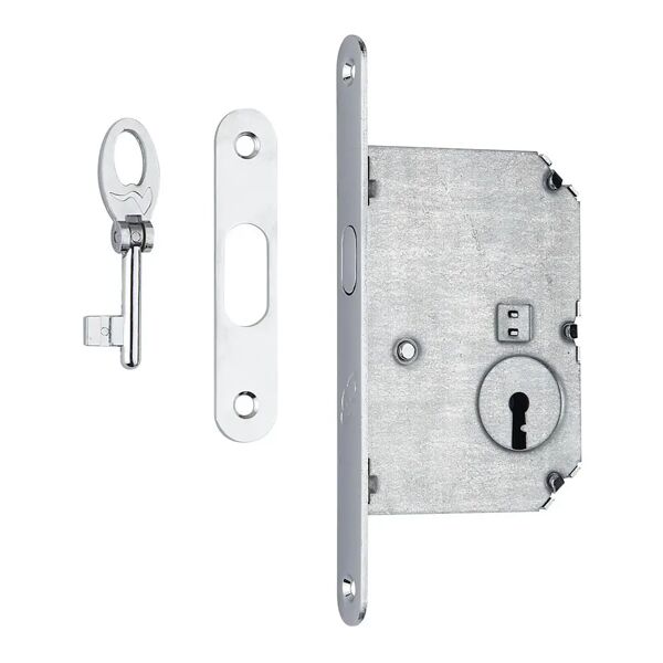 cottali serratura  per porta scorrevole con chiave cromo