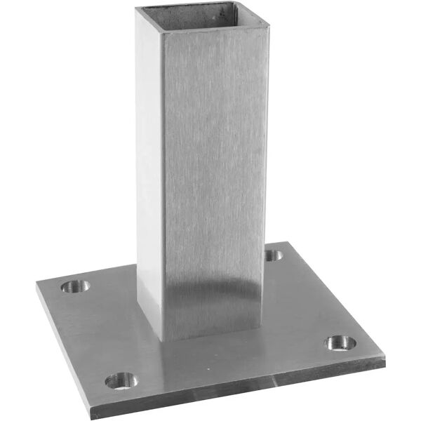 pro_metal_design ancoraggio a pavimento inox 316 per tubo quadro 40x40 mm a innesto