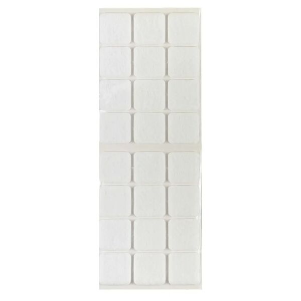 tecnomat feltrini adesivi quadri 28x28 mm sintetici bianco 48 pezzi