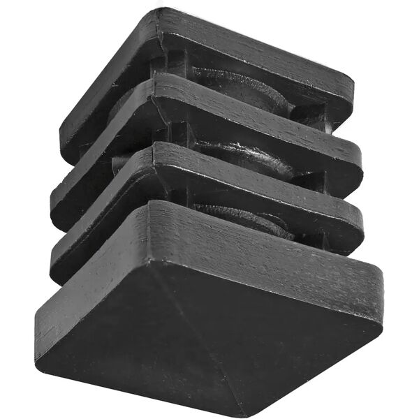 tecnomat puntale alettato ad infilare per tubo 20x20 mm pvc nero 4 pezzi