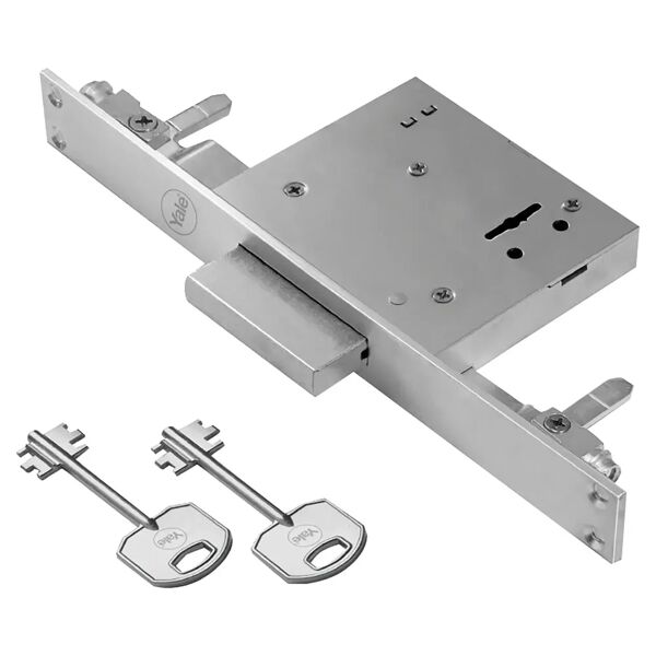 yale serratura  infilare porte ferro doppia mappa entrata 52 mm 4 mandate solo catenaccio