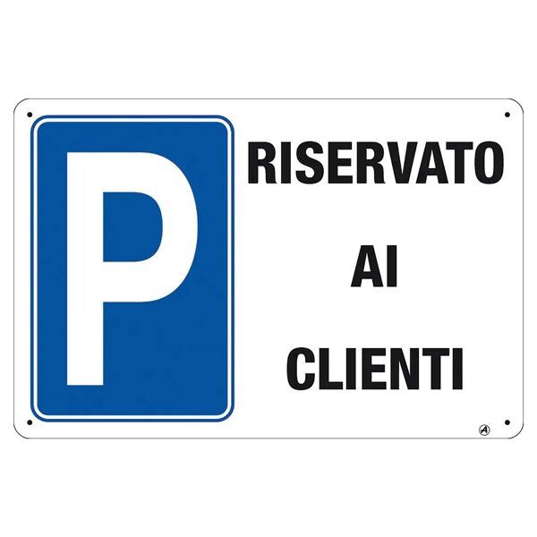 nuova algis cartello parcheggio riservato clienti in pvc 30x20 cm