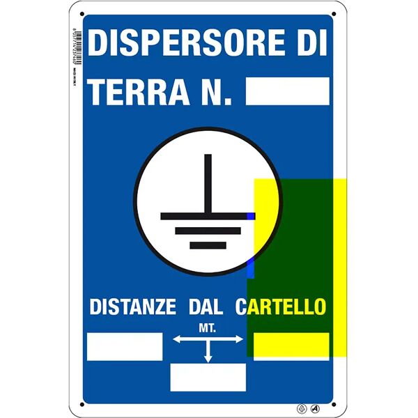 nuova algis targa dispersore di terra in pvc 20x30 cm