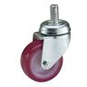 Rocarr RUOTA Ø 50 mm PORTATA 25 kg NYLON ROSSO SUPPORTO A PERNO GIREVOLE