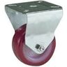 Rocarr RUOTA Ø 50 mm PORTATA 25 kg NYLON ROSSO SUPPORTO FISSO