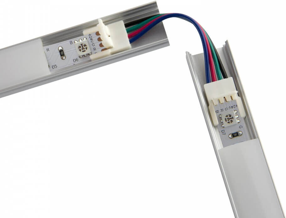 LEDDIRETTO Connettore Angolare RGB 10mm conf. 4pz