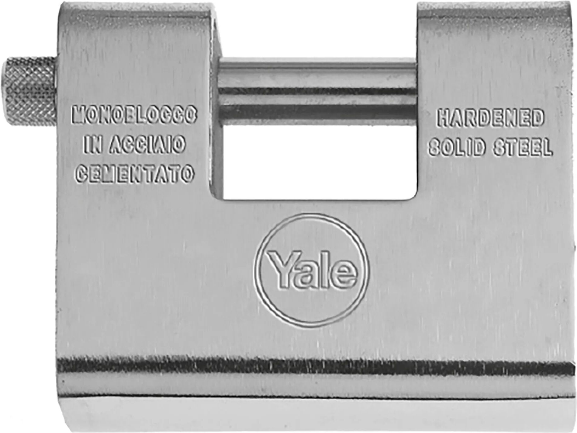 Yale LUCCHETTO  SERRANDE MONOBLOCCO 84 mm LUCE 18 mm ANSA 13 mm ACCIAIO