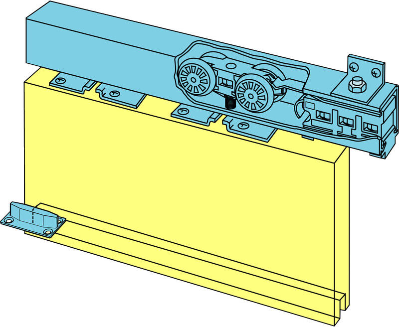 Henderson Husky schuifdeurbeslag 1800mm/100kg