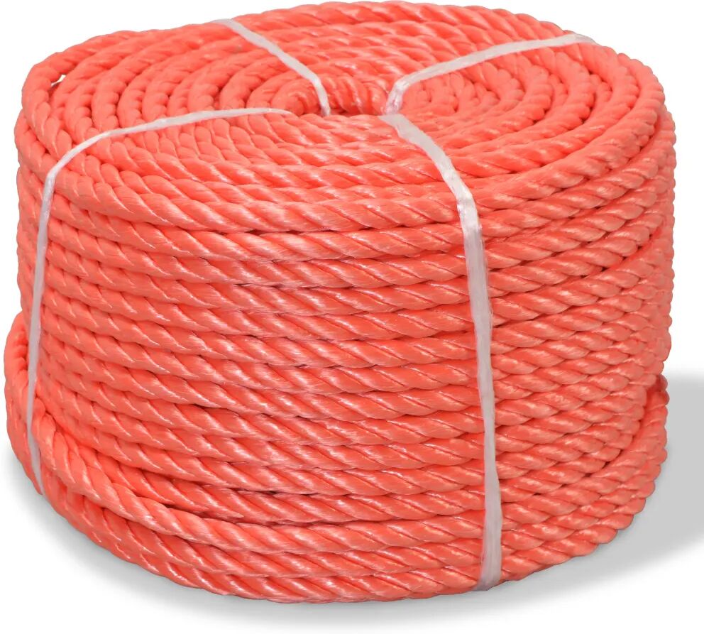 vidaXL Touw gedraaid 12 mm 100 m polypropyleen oranje