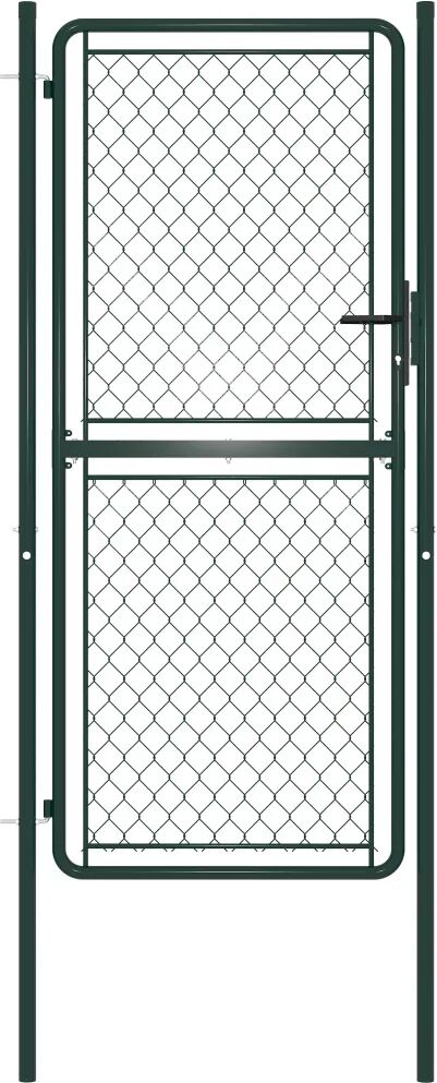 vidaXL Poort 100x175 cm staal groen