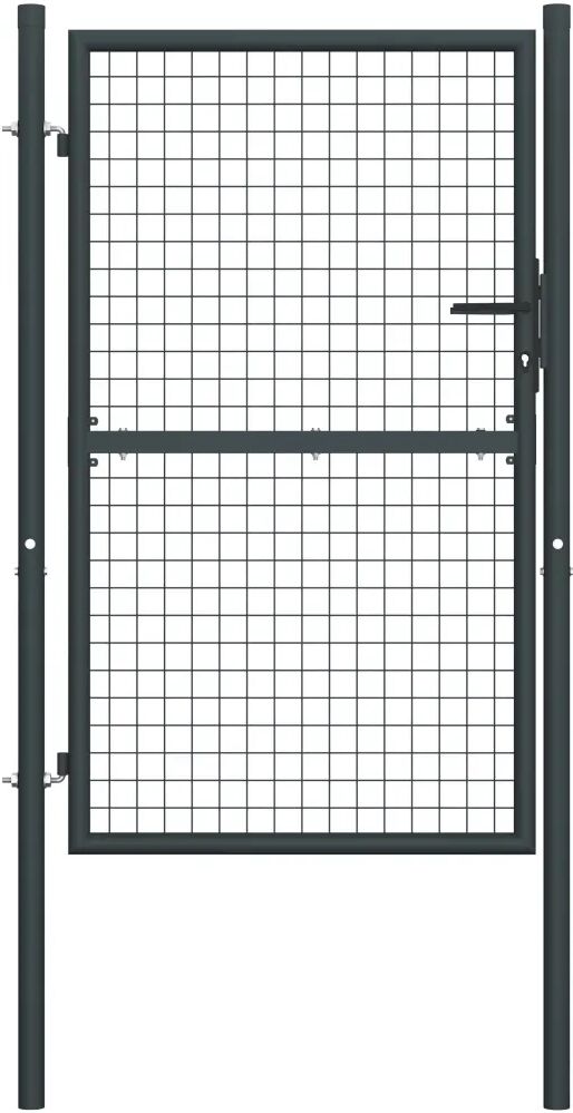 vidaXL Gaaspoort 100x250 cm gegalvaniseerd staal grijs