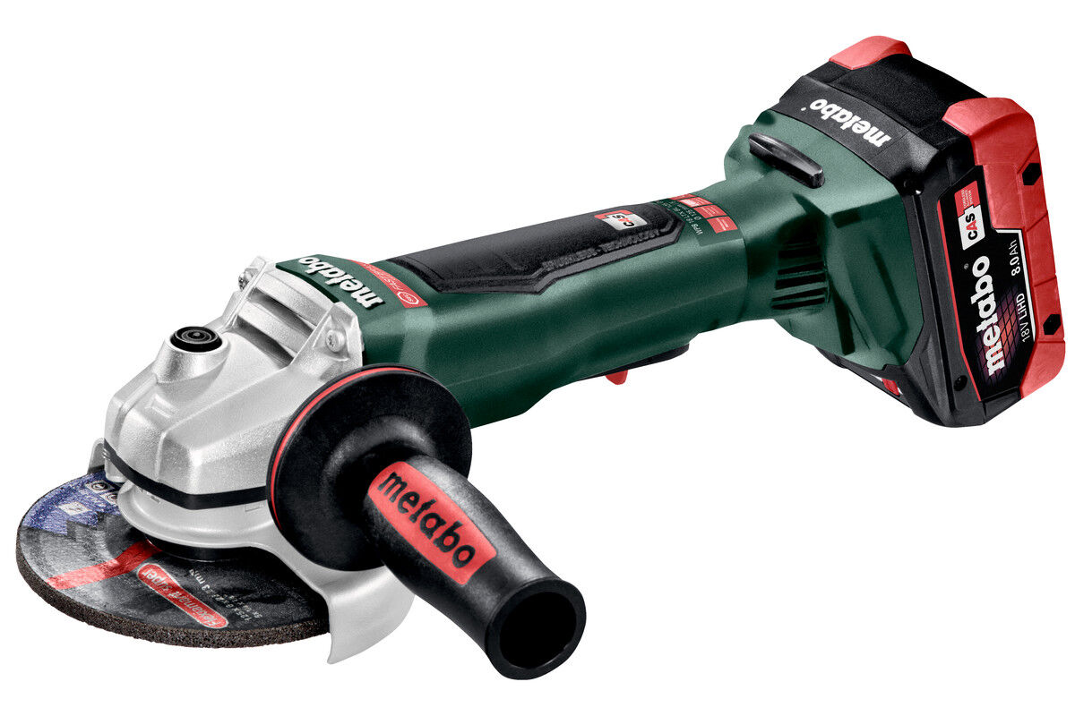 Metabo WPB 18 LTX BL 125 Quick Haakse Slijper 18V 8,0Ah LiHD met paddleschakelaar