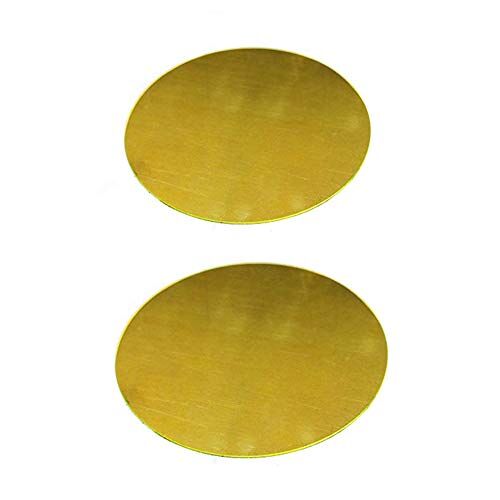 XMRISE Brass Disc Sheet Circle Plate Circular Ronde H62 Koper CNC metaalbewerking Grondstoffen Cut,diameter 100mm 2pcs