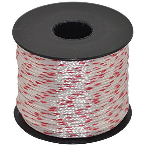 Corderie Italiane 006004325 koord nylon op mondstuk, wit/rood, 1,8 mm, 100 m