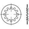 TOOLCRAFT 138376 Tandveerringen Binnendiameter: 4.3 mm DIN 6797 Verenstaal Galvanisch verzinkt 500 stuk(s)