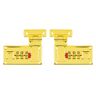 YUEHUA 2 stuks aktetas, cijfersloten, bagagekoffer-haspen met cijferslot, vervanging 3-cijferige combinatie (geel)
