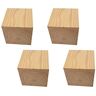 zcru004 Hoge meubelverhoger, meubelpoten, houten meubelverhoger, meubelpoten, bedmeubelverhoger, bank, stoel, kastlifter, 4 stuks (12x12cm)