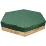 ningdeCK Zandbak Cover, Waterdichte Stofdichte Zandbak Pool Cover Bescherming Zeshoek Groene Zandbak Cover Met Trekkoord, Vermijd Het Zand En Speelgoed Besmetting