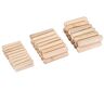 Febbya Houten pluggen, 50 stuks, ribbelpluggen, pluggen, set langhouten pluggen voor meubels, bed, lade, houtwerk, geribbeld, 8 x 30 mm