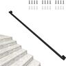 QJHYTEUR Trapleuning, vierkante pijpleuning, antislip trapleuning, metalen buis loft handreling wandmontage ondersteunt trappen voor oudere kinderen binnen buiten trappen leuning,