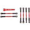 Traxxas Turnbuckles, aluminum (red-anodized), camber links, 58mm (4)/ front toe links, 61mm (2)/ aluminum 5mm wrench (red-anodized) (TRX-5539X)