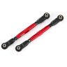 Traxxas - Toe links, front (TUBES red-anodized) (TRX-8948R)