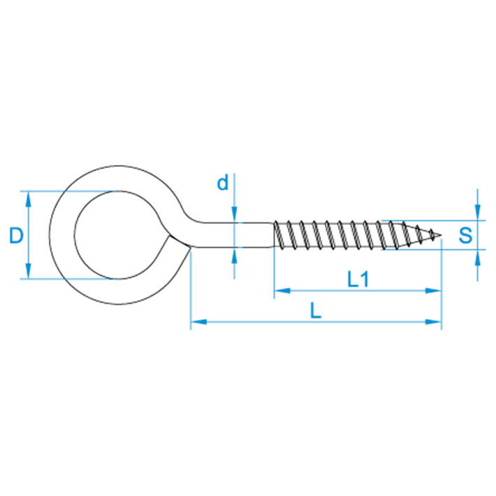 Bouwsales Gb Schroefoog houtdraad 25 x 10mm diameter 3.5mm MS 80010231