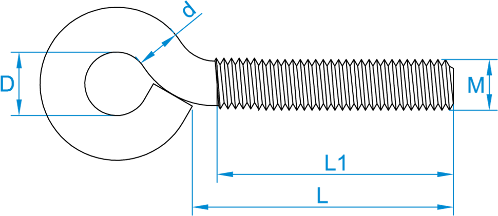 Bouwsales Gb Schroefoog met borst zwaar M5 82 x 14mm diameter 4.4mm EV 80015204