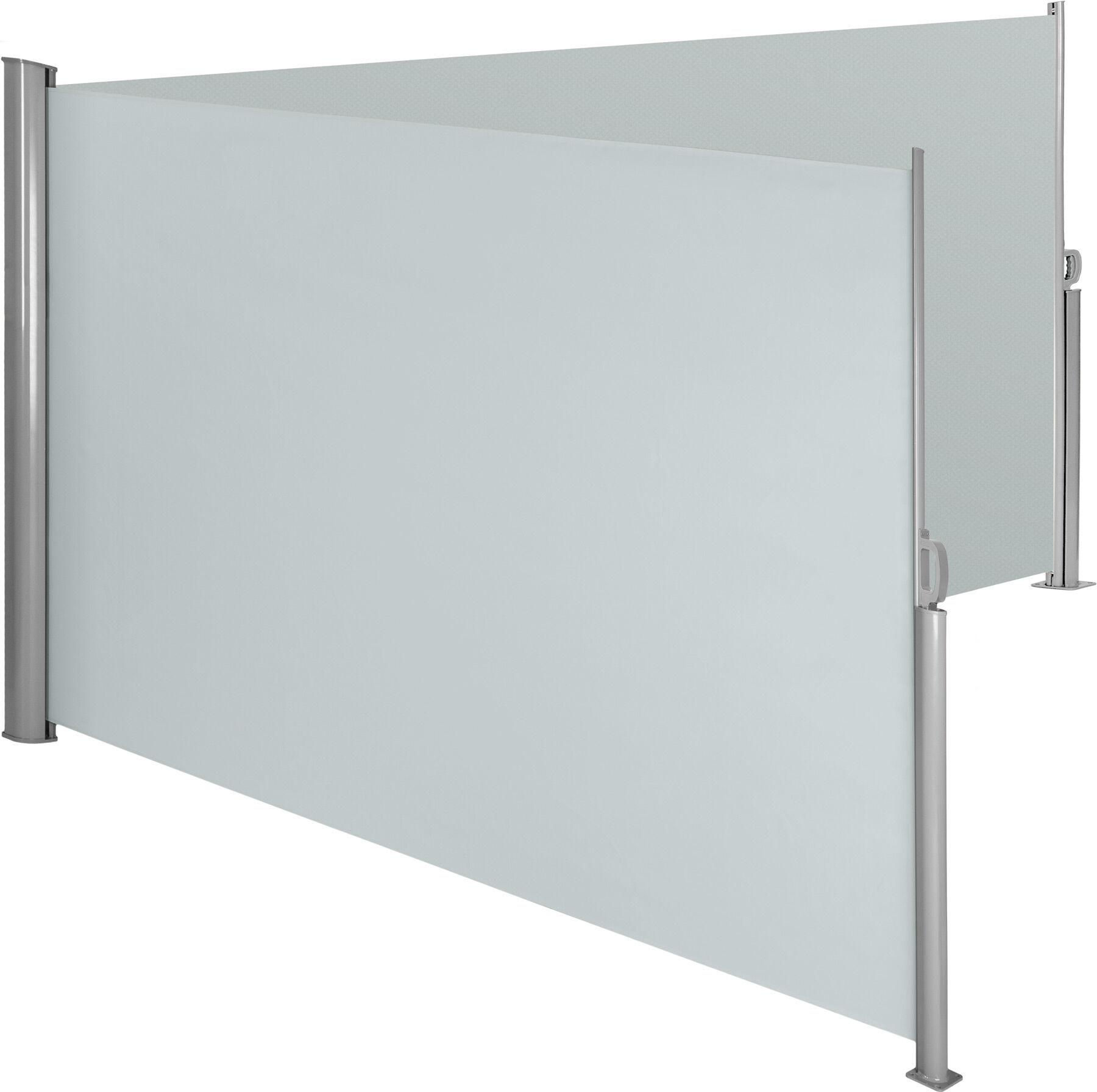 tectake Aluminium dobbel Sidemarkise - 160 x 600 cm,grÃ¥