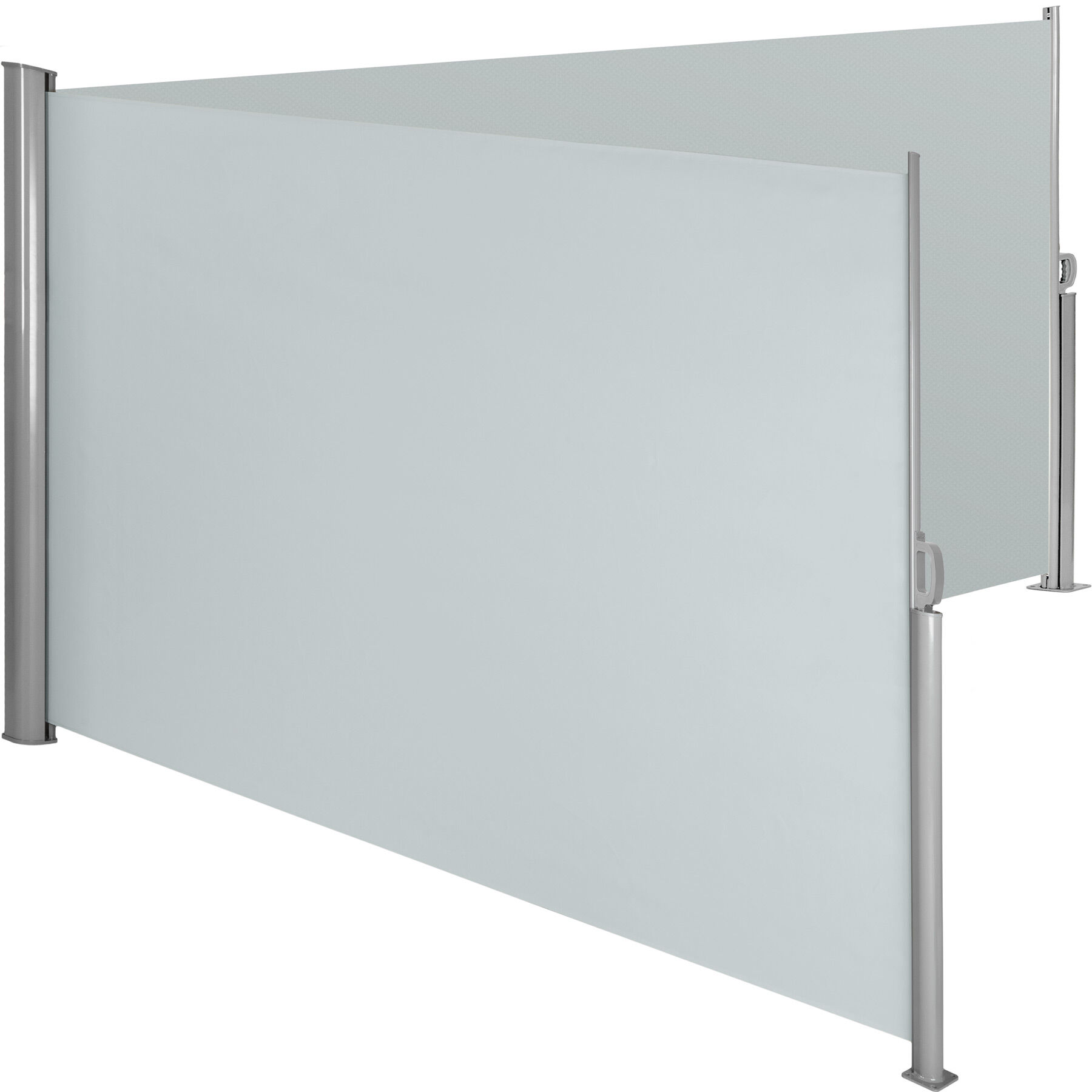 tectake Aluminium dobbel Sidemarkise - 180 x 600 cm,grÃ¥