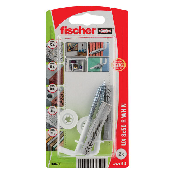 Fischer Universalpl Vinkel Ux 8x50 R 2stk